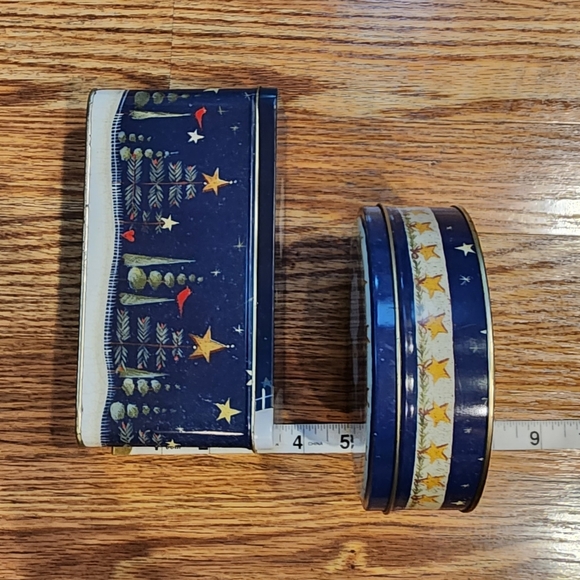 Set of 2 Vintage Department 56 Tins Once Upon a Starry Night - Picture 11 of 15